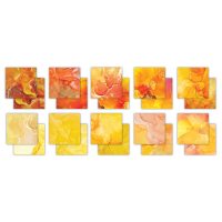 Craft Consortium Essential Craft Papers 12x12 Inch Paper Pad Ink Drops Sunset (CCEPAD024)